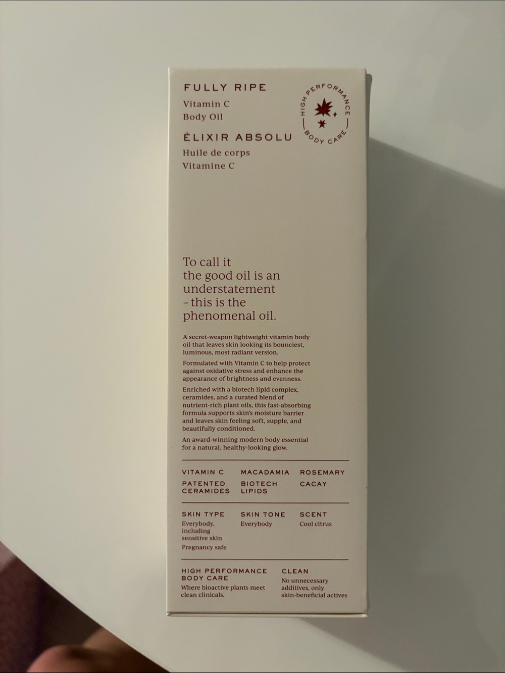 TRONQUE Fully Ripe Vitamin C Body Oil — NWT never used - Picture 3 of 4
